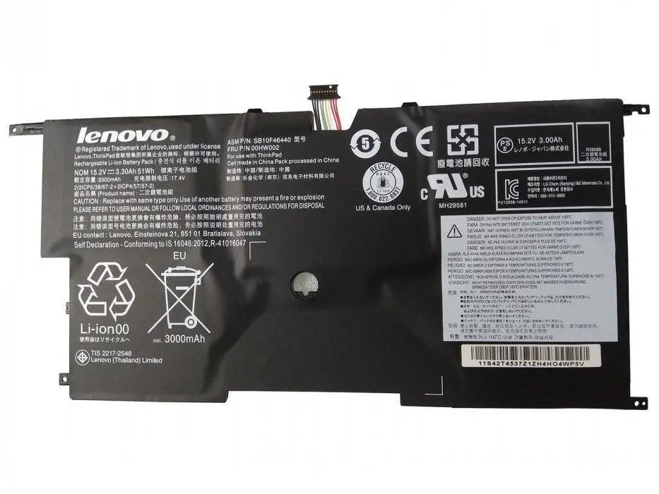 Original 00HW003, 00HW002 Lenovo Thinkpad X1 Carbon GEN 3 2015 20BTA0S4CD 20BTA0AMCD 20BTA06DCD Laptop Battery - eBuy UAE